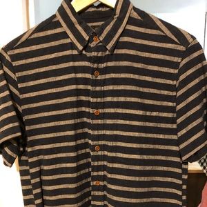 Jcrew men’s shortsleeved striped linen shirt